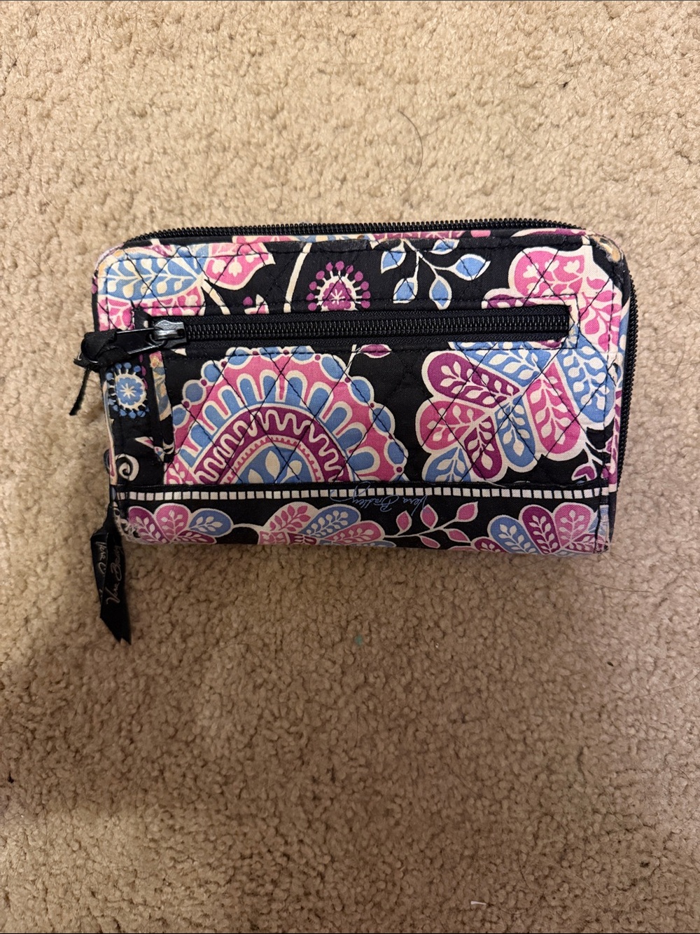 Vera Bradley Black Floral Quilted Wallet - Picture 4 of 4